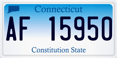 CT license plate AF15950