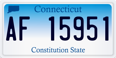 CT license plate AF15951