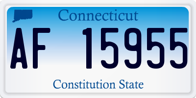CT license plate AF15955