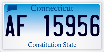 CT license plate AF15956