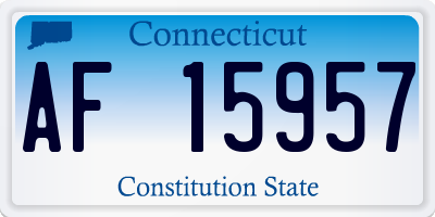 CT license plate AF15957
