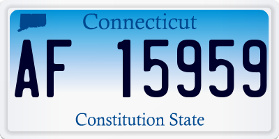 CT license plate AF15959