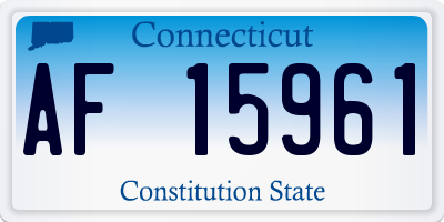 CT license plate AF15961