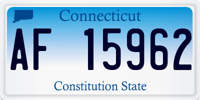 CT license plate AF15962