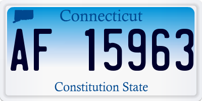 CT license plate AF15963