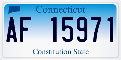 CT license plate AF15971