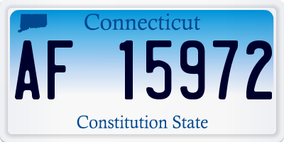 CT license plate AF15972