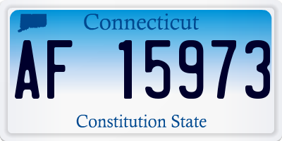 CT license plate AF15973