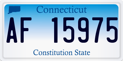CT license plate AF15975