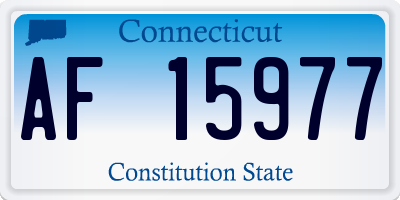CT license plate AF15977