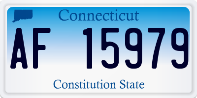 CT license plate AF15979