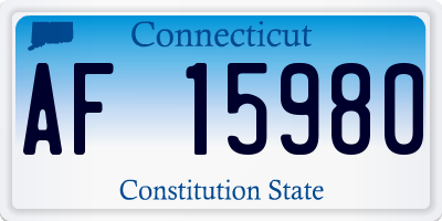 CT license plate AF15980
