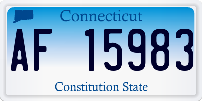 CT license plate AF15983