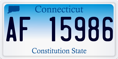 CT license plate AF15986