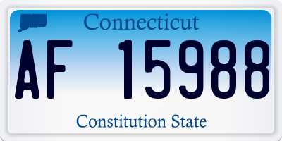 CT license plate AF15988