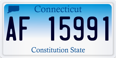 CT license plate AF15991