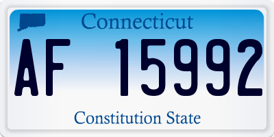 CT license plate AF15992