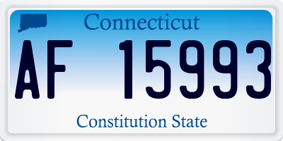 CT license plate AF15993