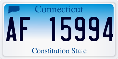 CT license plate AF15994