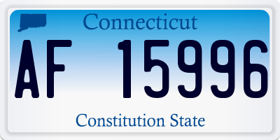 CT license plate AF15996