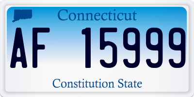 CT license plate AF15999