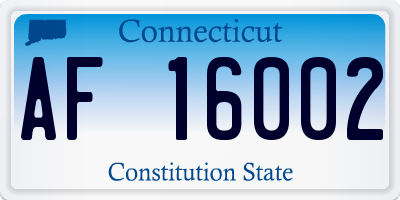 CT license plate AF16002