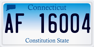 CT license plate AF16004