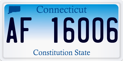 CT license plate AF16006