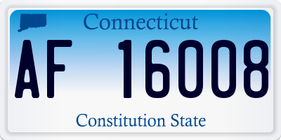 CT license plate AF16008