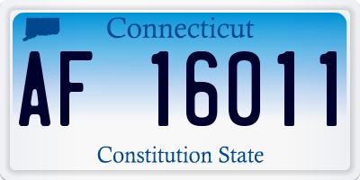 CT license plate AF16011