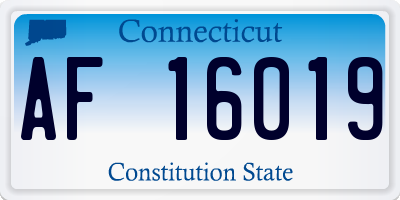 CT license plate AF16019