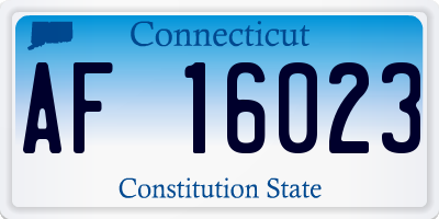 CT license plate AF16023