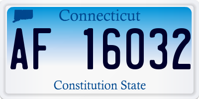 CT license plate AF16032