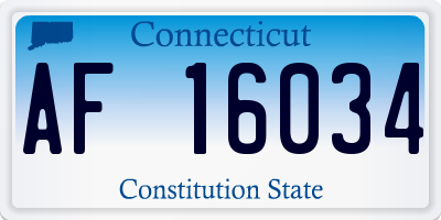 CT license plate AF16034