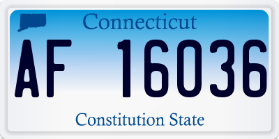 CT license plate AF16036