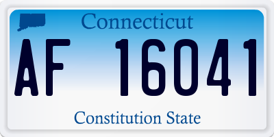CT license plate AF16041