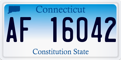 CT license plate AF16042