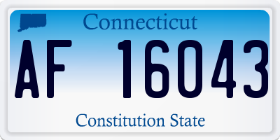 CT license plate AF16043