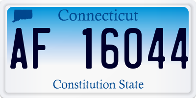 CT license plate AF16044