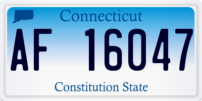 CT license plate AF16047