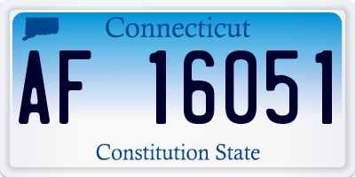 CT license plate AF16051