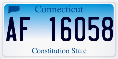 CT license plate AF16058