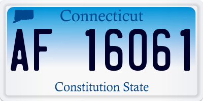 CT license plate AF16061
