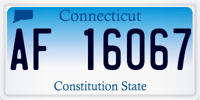 CT license plate AF16067