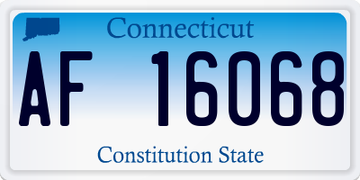 CT license plate AF16068