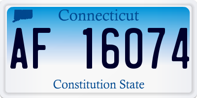 CT license plate AF16074