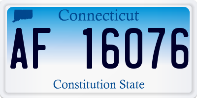 CT license plate AF16076