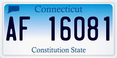 CT license plate AF16081