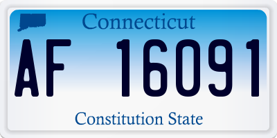 CT license plate AF16091