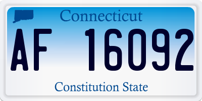 CT license plate AF16092